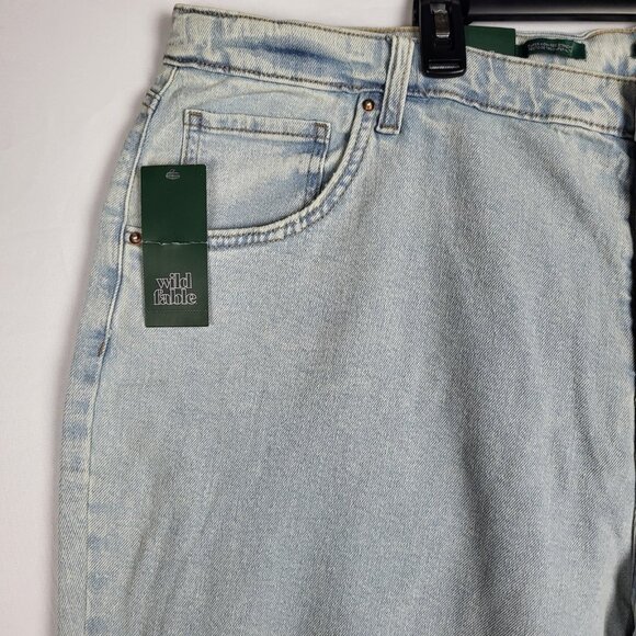 Wild Fable Jeans Women's Plus Size 24 Blue Distressed Super High Rise Straight - Picture 3 of 8